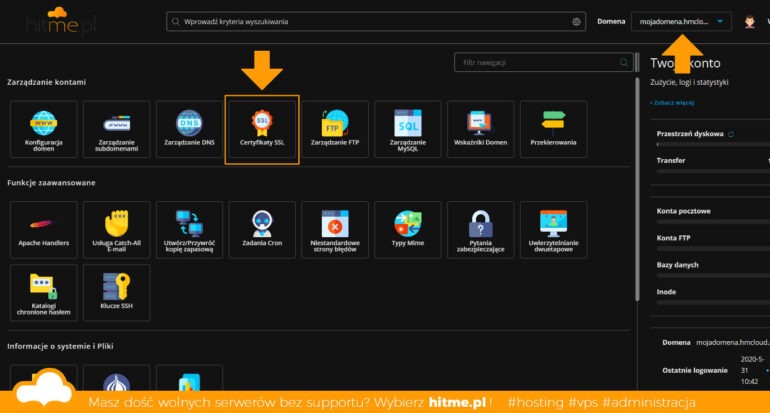 darmowy certyfikat SSL directadmin
