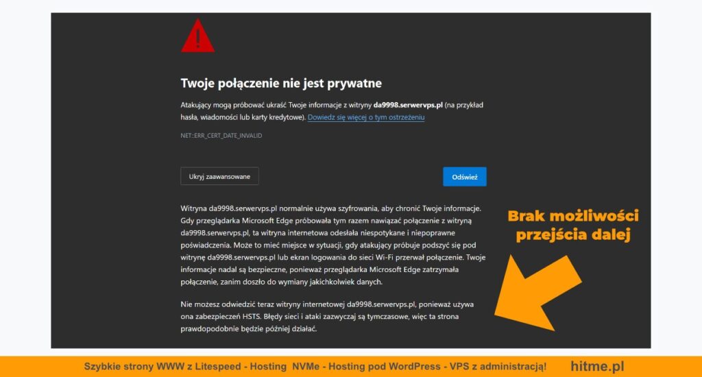 błąd hsts