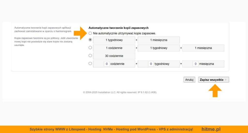 kopie zapasowe harmonogram