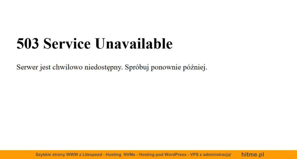 503 service unavailable