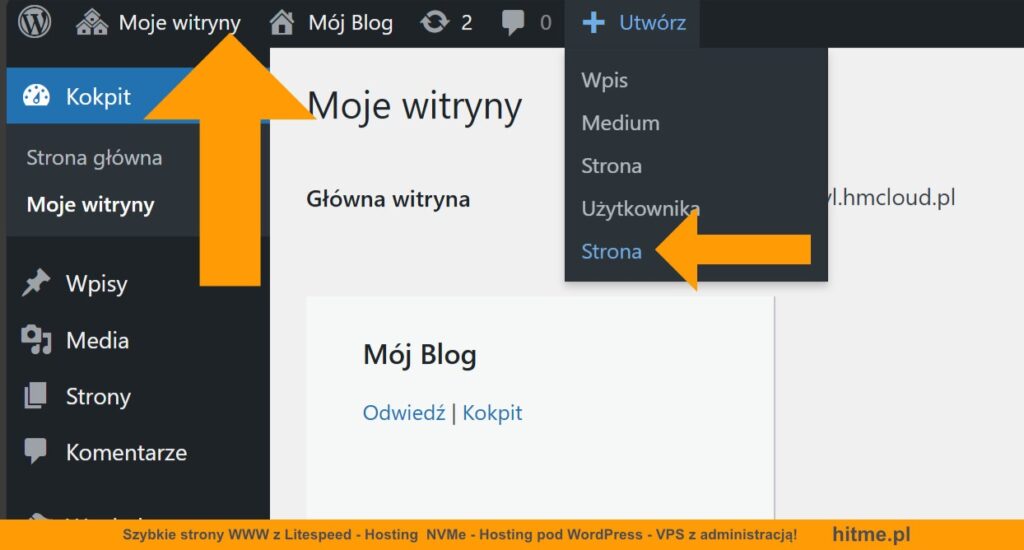 Moje Witryny multisite