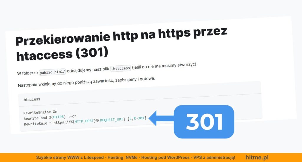 przekierowanie 301 https