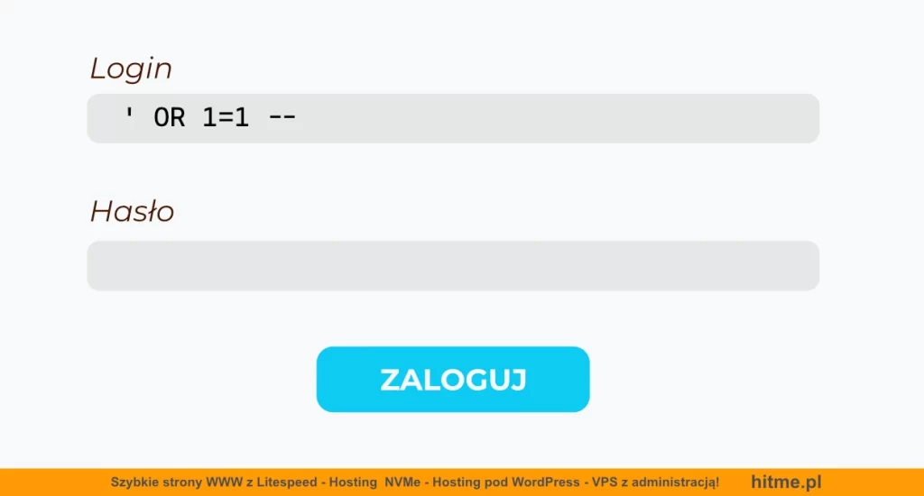 formularz przyklad sql injection