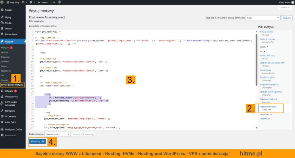 breadcrumbs wordpress kod php