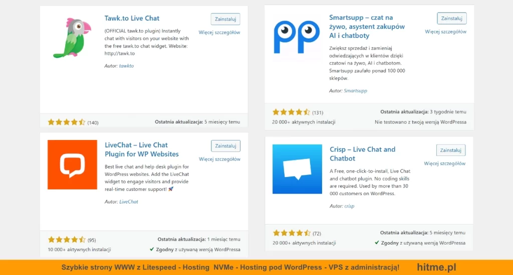czat wordpress na strone