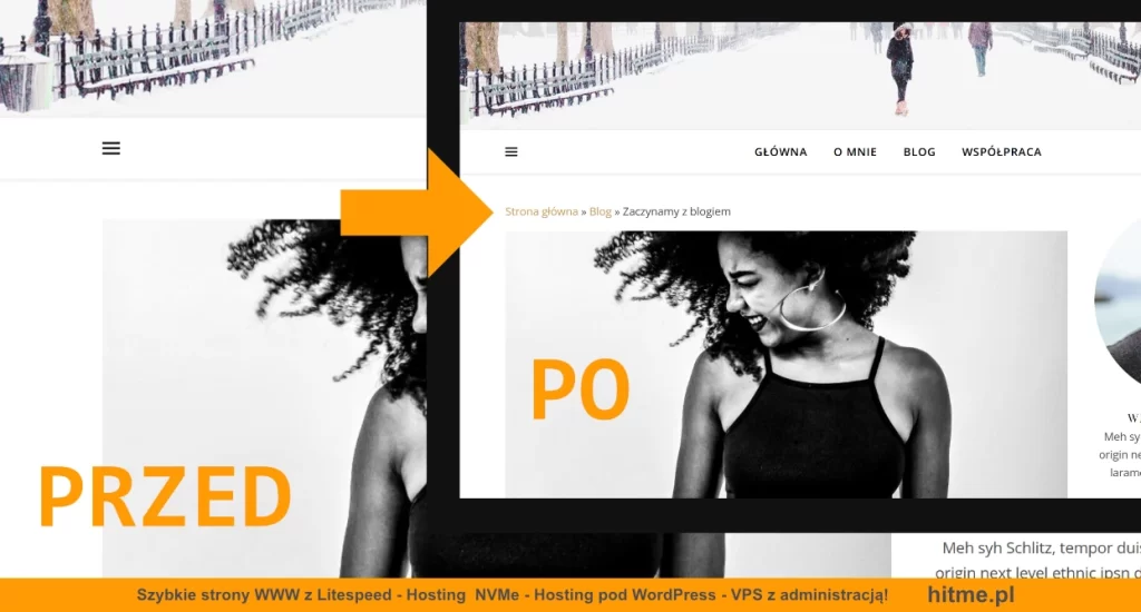 okruszki bez przed po wordpress